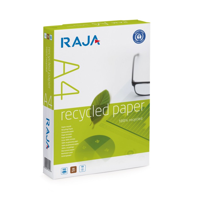 RAJA Papier A4 blanc Recycled Paper - 80g - Ramette de 500 feuilles