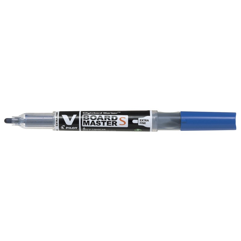 Pilot Marqueur pour tableau blanc BEGREEN V-Board Master S, pointe ogive extra fine 1,3 mm, bleu