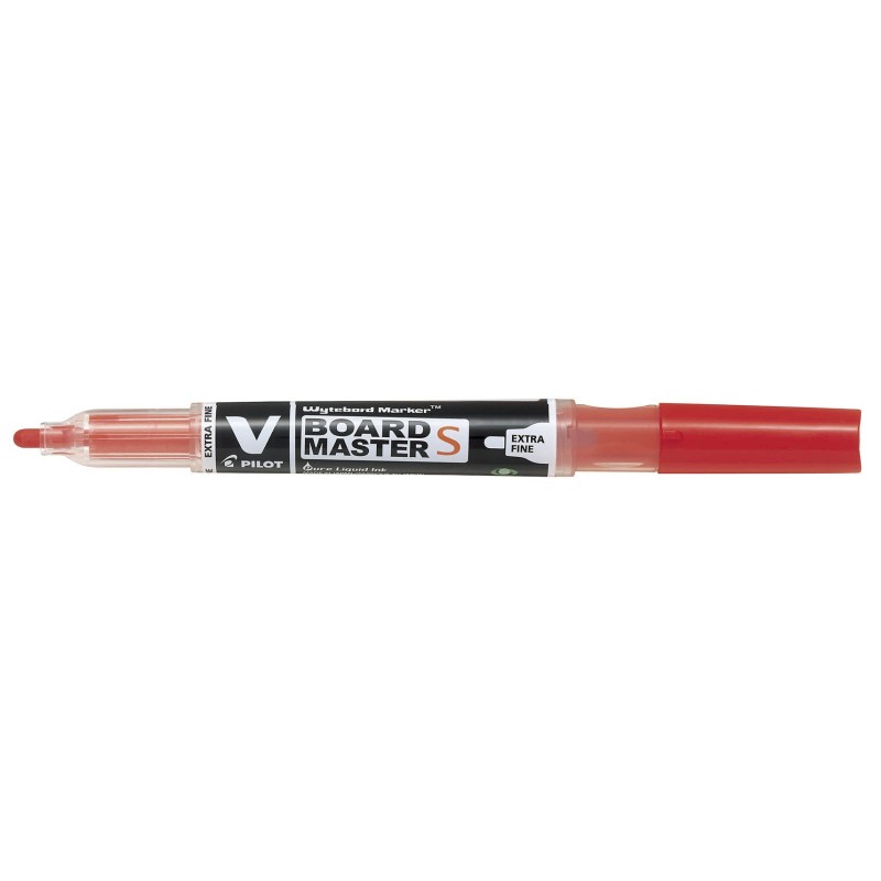 Pilot Marqueur pour tableau blanc BEGREEN V-Board Master S, pointe ogive extra fine 1,3 mm, rouge