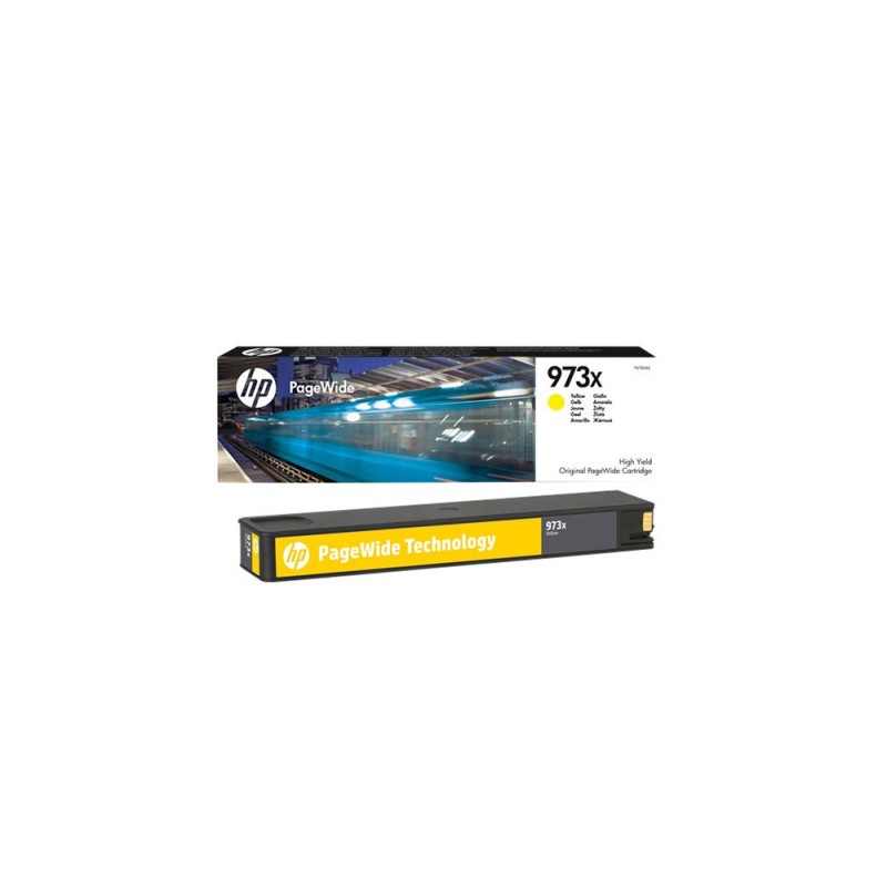 HP 973X Cartouche d'encre authentique grande capacité F6T83AE - Jaune