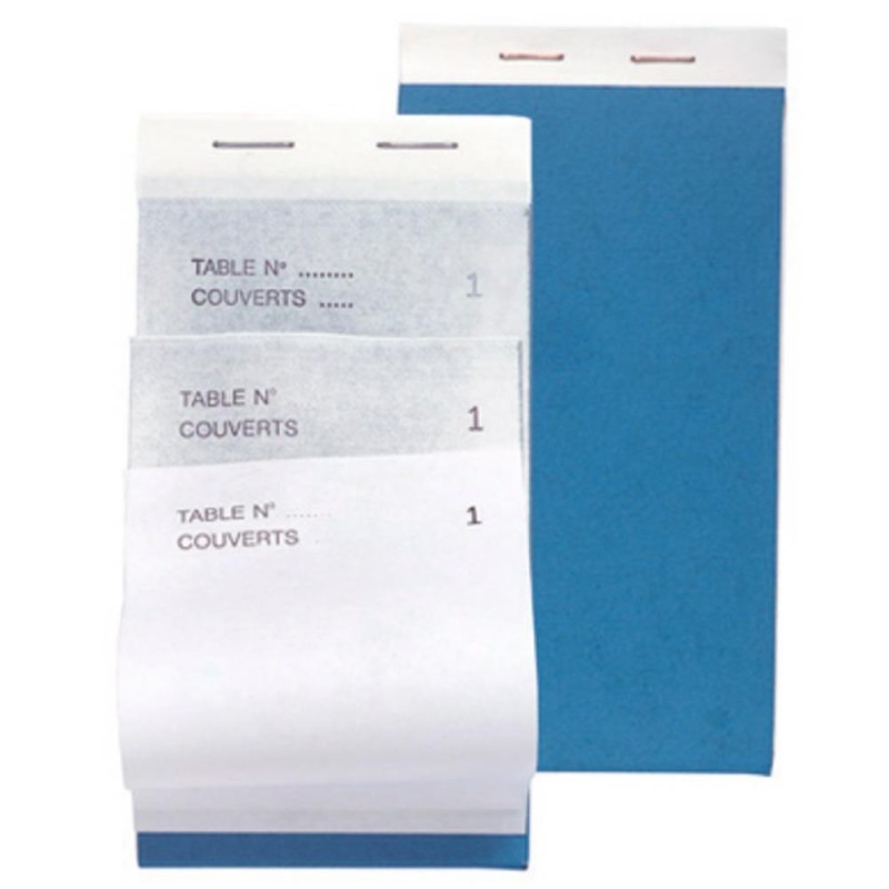 Exacompta Bloc Maître d'Hôtel 50 feuillets autocopiants numérotés, double exemplaires 15x8cm