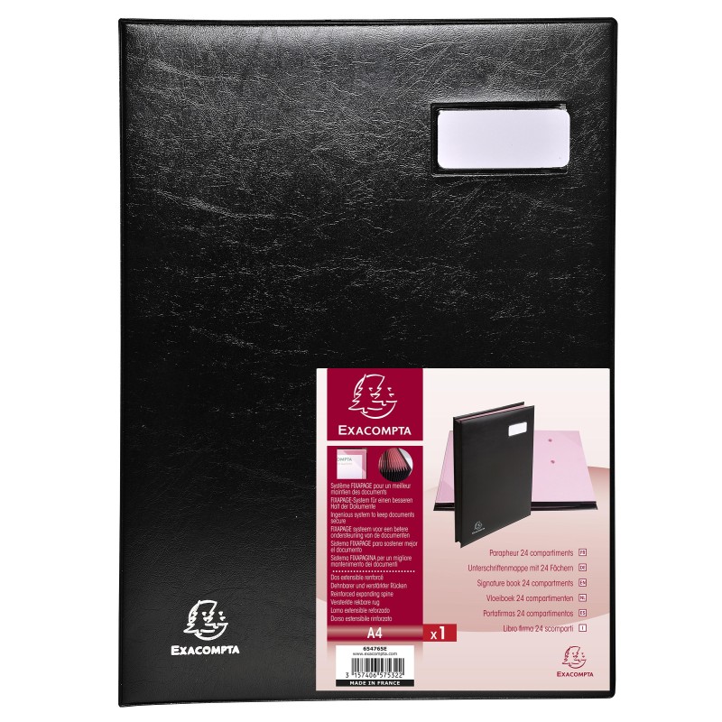 Exacompta Parapheur de direction Expansé A4 PVC - 24 divisions - Noir