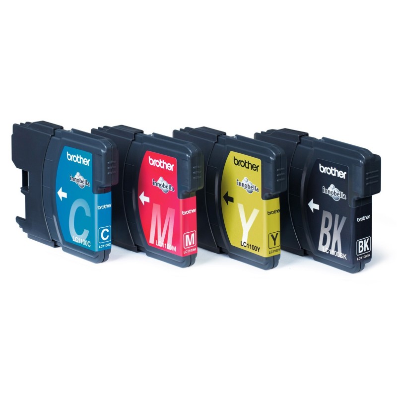 Brother LC1100 HY Cartouche d'encre originale grande capacité - Pack de 4 (Noir, Cyan, Magenta, Jaune)