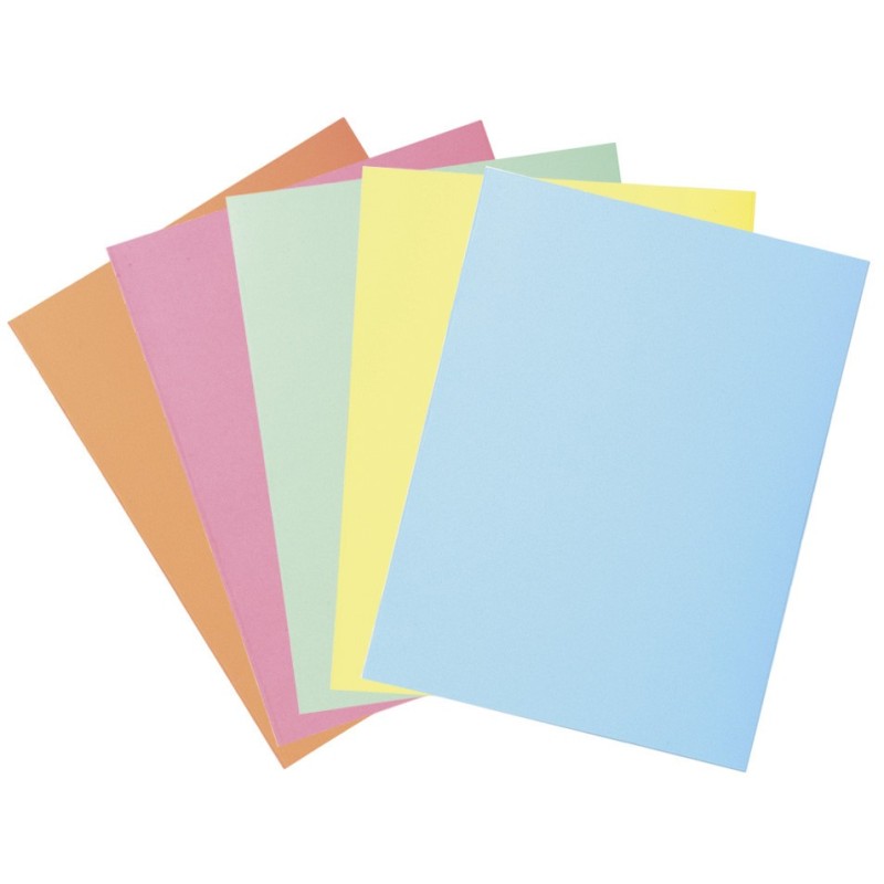 Exacompta Chemise-dossier 2 rabats  240 x 320 mm - Carte 250 g/m² - Assortis Pastel