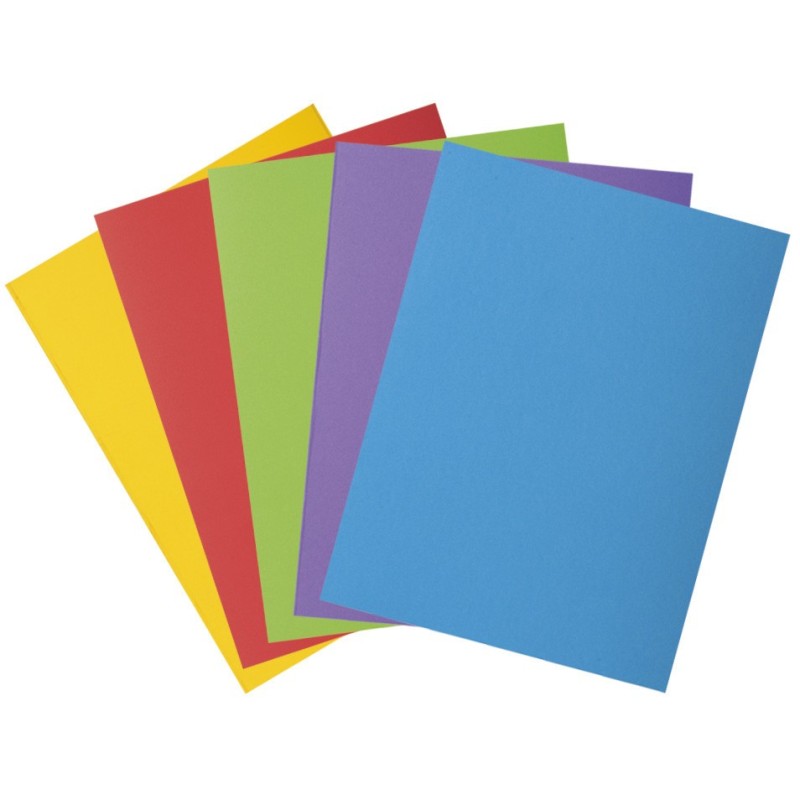 Exacompta Chemise-dossier 2 rabats  240 x 320 mm - Carte 220 g/m² - Assortis Vifs