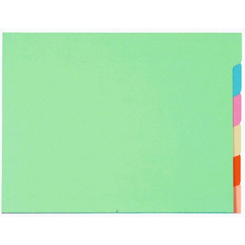Exacompta Lot de 60 chemises à onglets pour Armoires - Carte 210 g/m2 -24 x 32 - Assortis 
