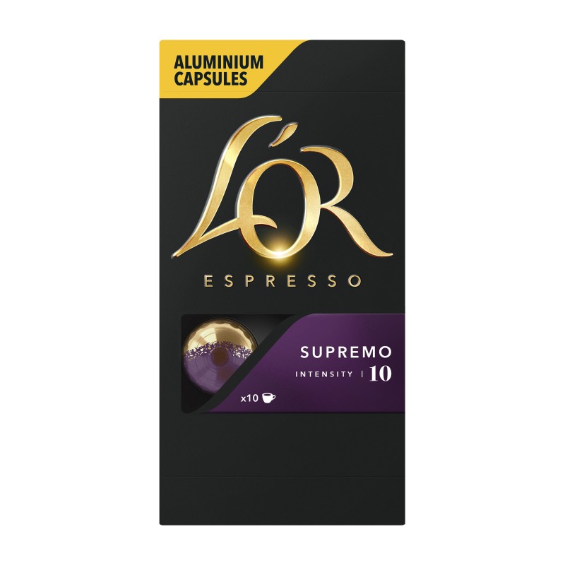 L'OR Espresso Café Supremo- intensité : 10 - boîte de 10 capsules