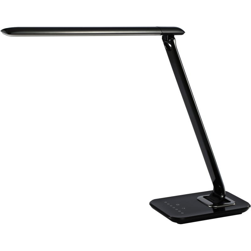 Aluminor Lampe de bureau Bob - Led intégrée - 7W - Bras et tête articulés - Noir Laqué