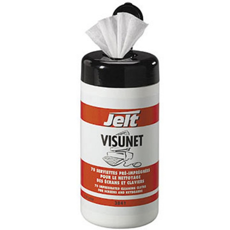 Jelt® Lingette nettoyantes JELT - Visunet - Boîte de 70