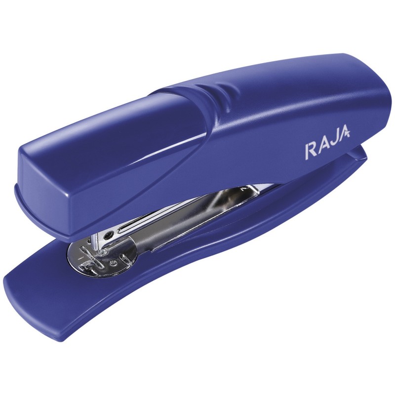 RAJA Agrafeuse de bureau Métal - Agrafes 24/6 et 26/6 - Capacité 25 feuilles - Bleu