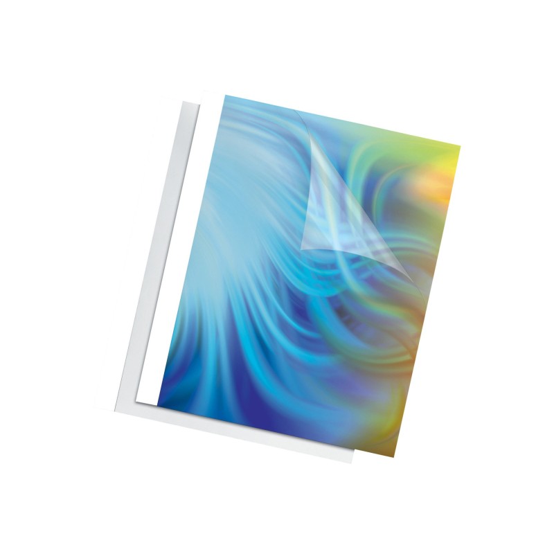 Fellowes Couvertures pour reliure thermique - 4 mm - Blanc - Lot de 100