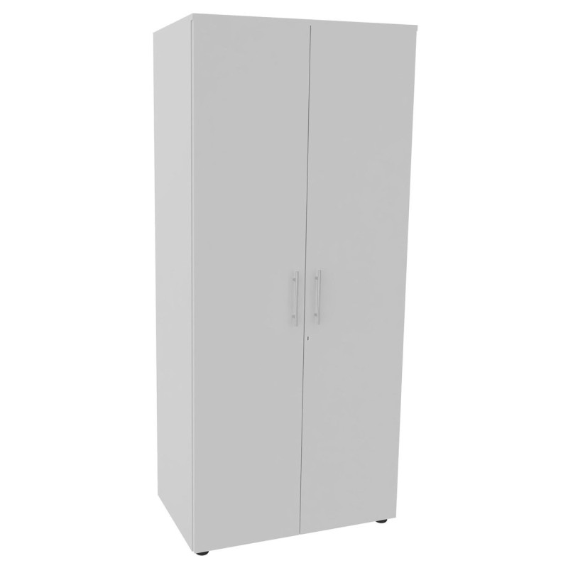 Meuble Haut Activity portes hautes - H.180 x L.80 x P.45 cm - Corps Blanc - Portes Blanc