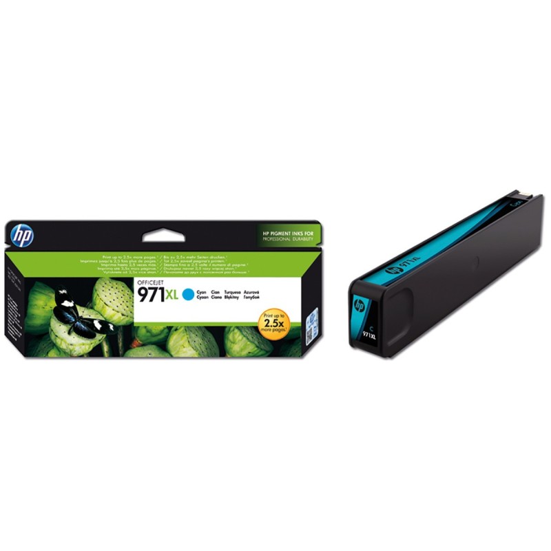 HP 971XL Cartouche d'encre authentique grande capacité CN626AE - Cyan