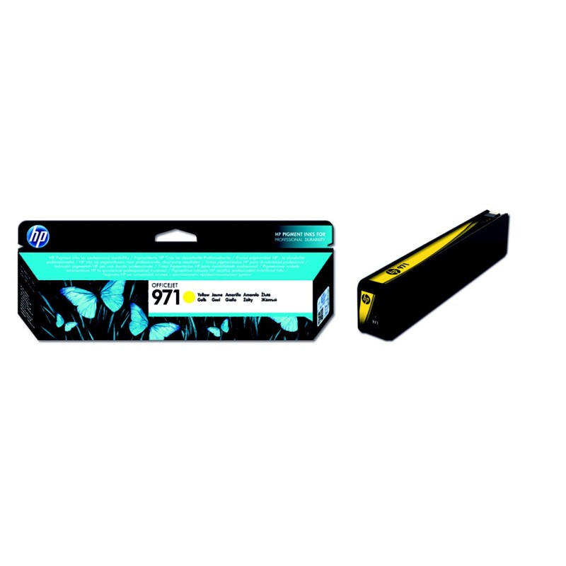 HP 971 Cartouche d'encre authentique CN624AE - Jaune