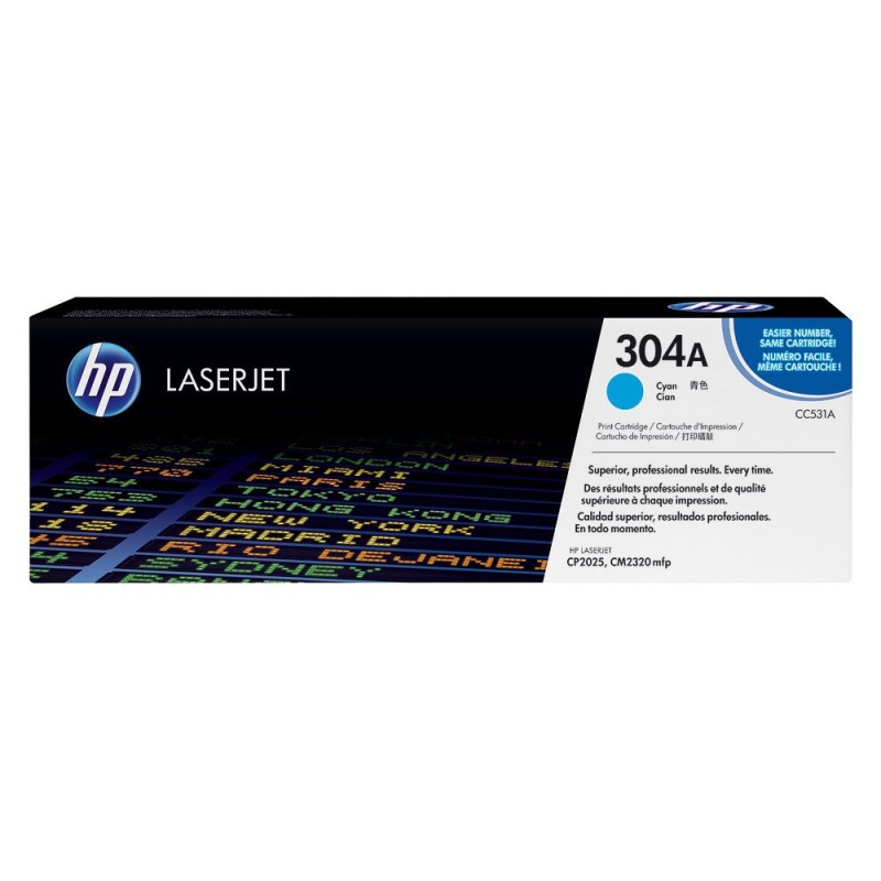 HP 304A Toner authentique CC531A - Cyan