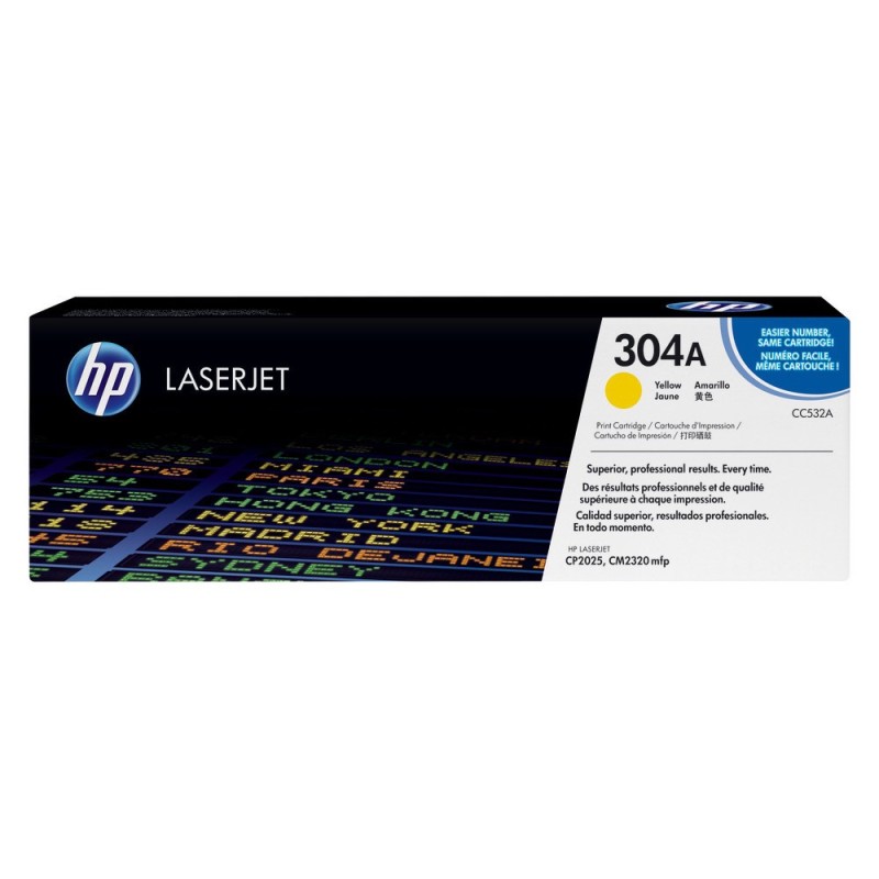 HP 304A Toner authentique CC532A - Jaune