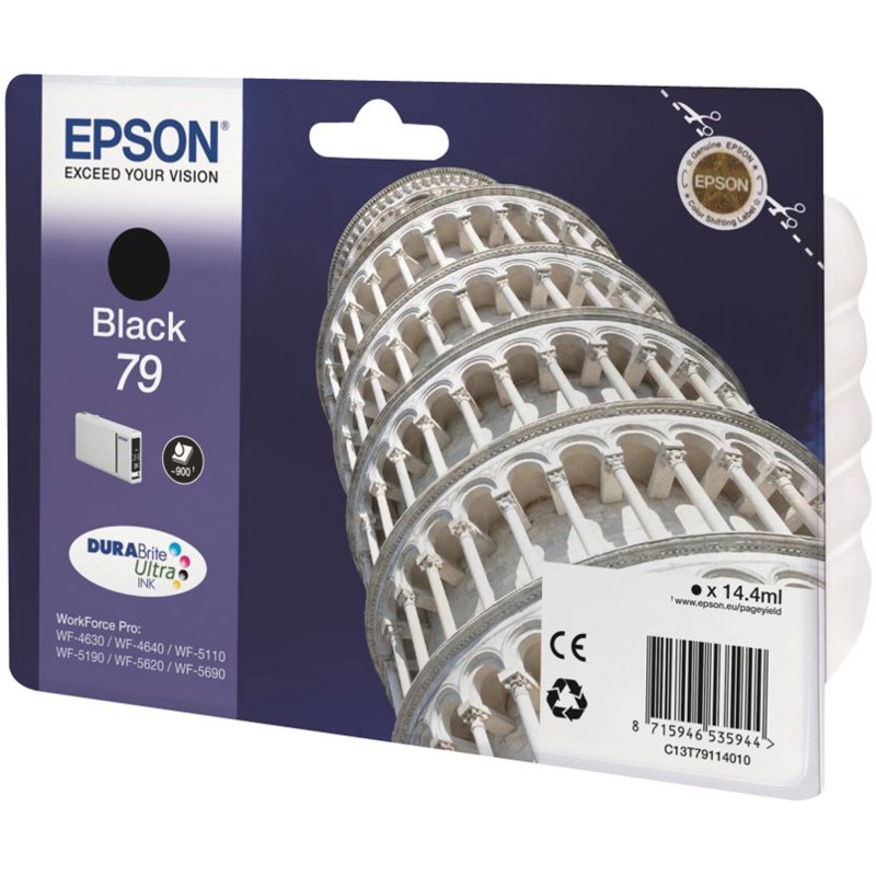 Epson 79 "Tour de Pise" Cartouche d'encre originale C13T79114010 - Noir