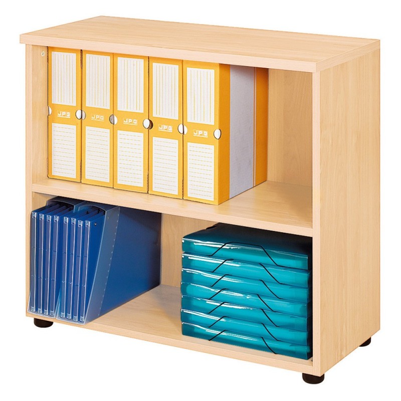 Armoire basse Pronto - L.80 x H.72 cm - Sans porte - Hêtre