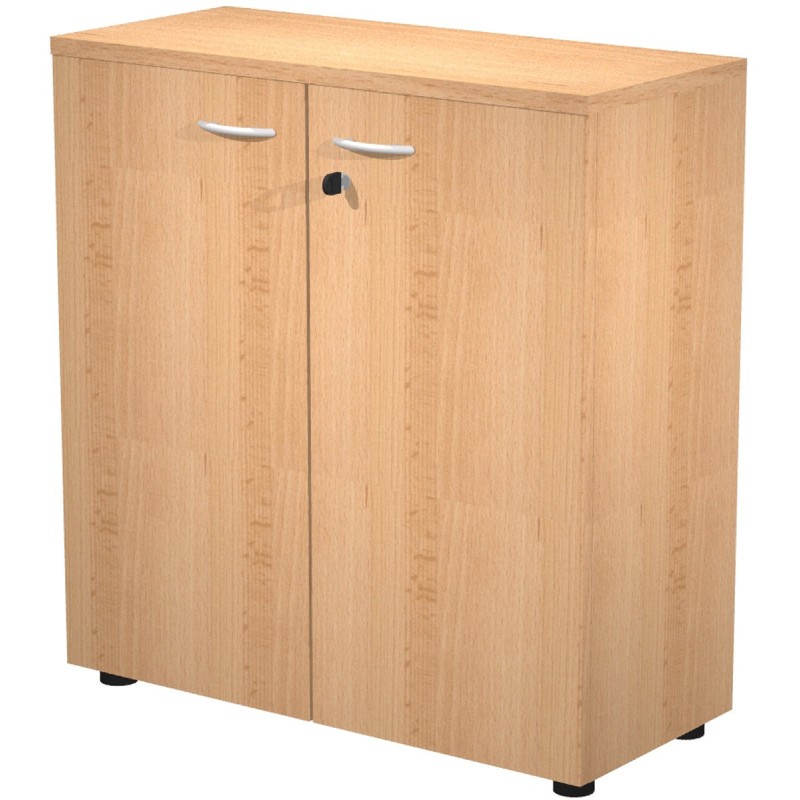 Armoire basse Pronto - L.80 x H.72 cm - 2 portes - Hêtre