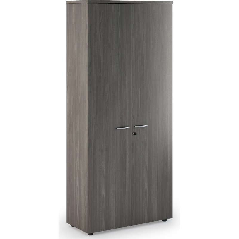 Armoire haute Pronto - L.80 x H.180 cm - 2 portes - Cendre
