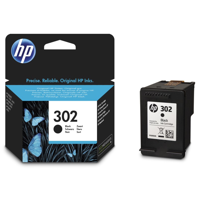 HP 302 Cartouche d'encre authentique F6U66AE - Noir