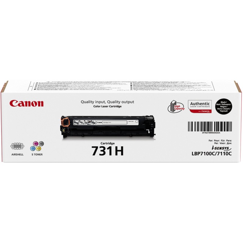 Canon 731H BK Toner authentique grande capacité 6273B002 - Noir