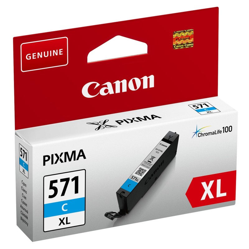 Canon CLI-571XL Cartouche d'encre authentique grande capacité 0332C001 - Cyan