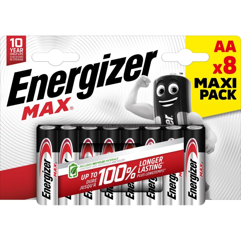 Energizer Pile alcaline AA / LR6 Max - Lot de 8