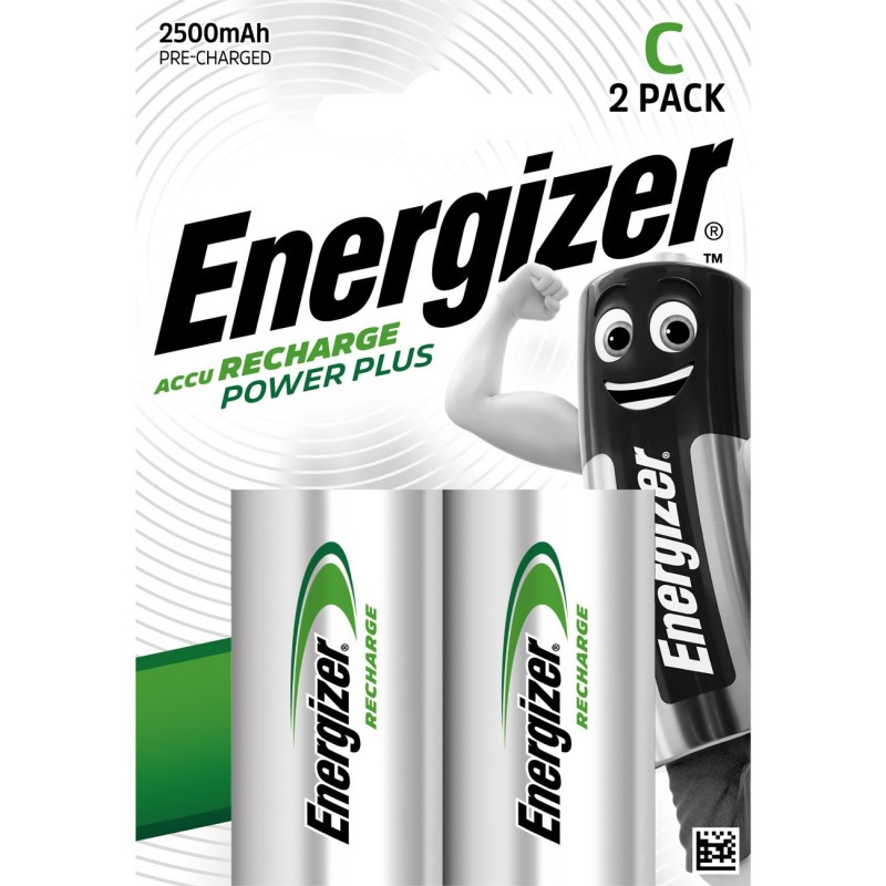 Energizer Pile rechargeable C / HR14 Power Plus - 2500 mAh - Lot de 2