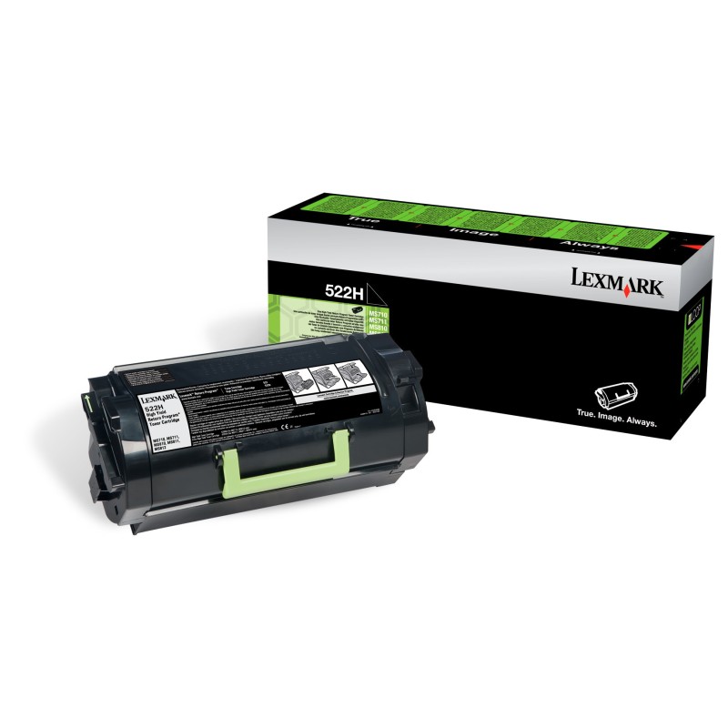 Lexmark Lexmark 522H - à rendement élevé - noir - originale - cartouche de toner - LCCP, LRP