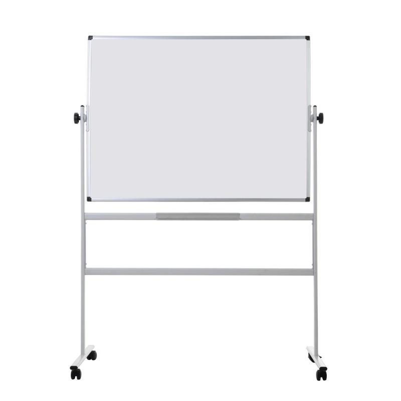 Bi-Office Tableau blanc émaillé Revolver - Double face magnétique - L.150 x H.120 cm