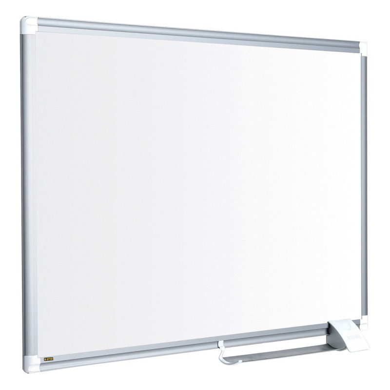 Bi-Office Tableau blanc laqué Maya New Generation - Surface magnétique - Cadre Aluminium - L.180 x H.120 cm