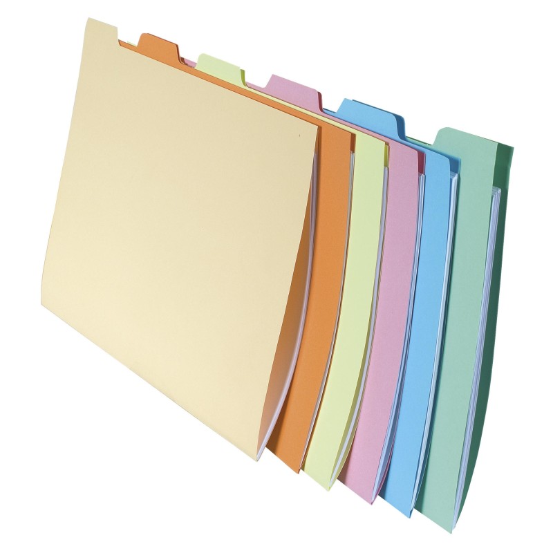 Exacompta Lot de 60 chemises à onglets pour Tiroirs - 24 x 32 - Assortis 