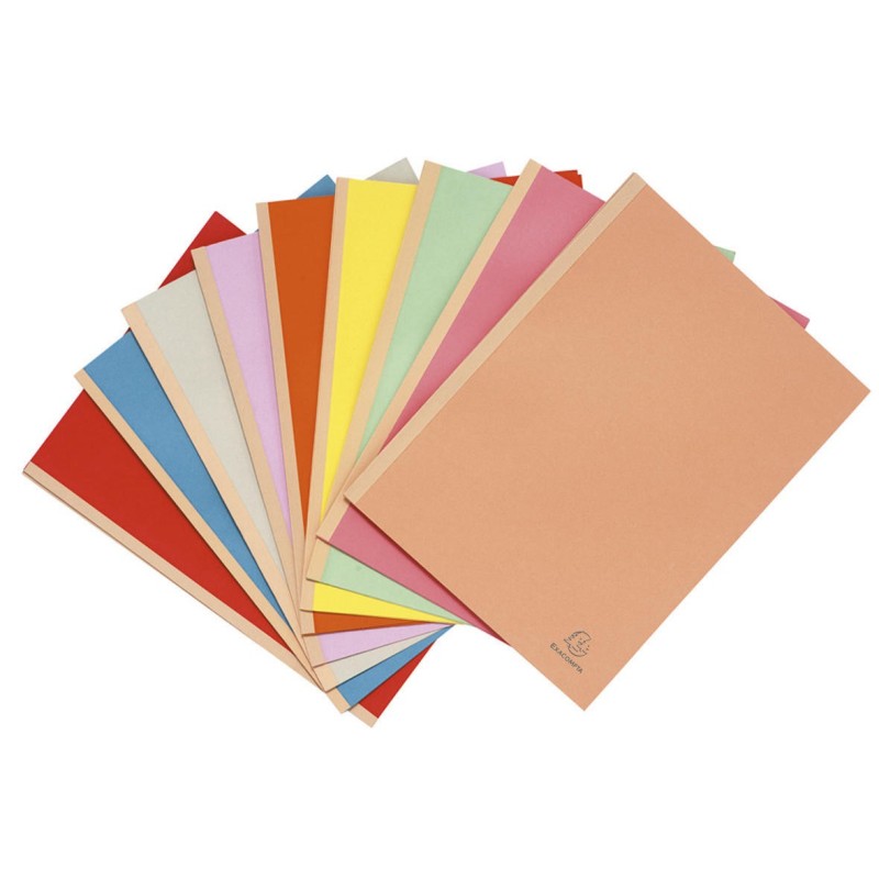 Exacompta Forever - Chemises à soufflet dos toilé 3 cm, capacité 300 feuilles - Carte 320 g/m2 - 24 x 32 cm, Assortis pastels