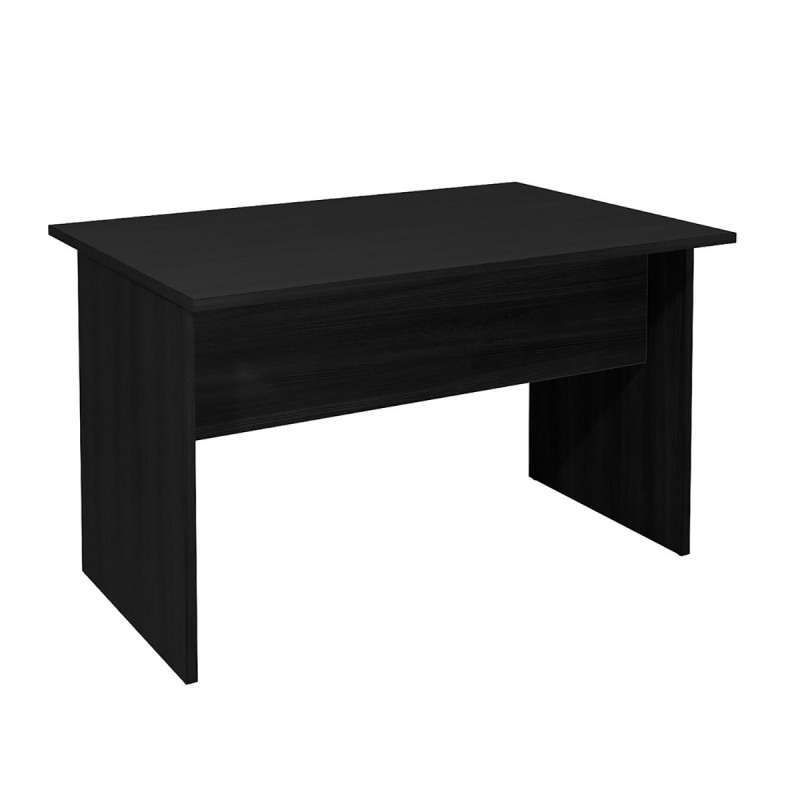 Bureau droit Pronto Bois - L.120 x P.80 cm - Plateau Noir - Pieds panneaux Noir