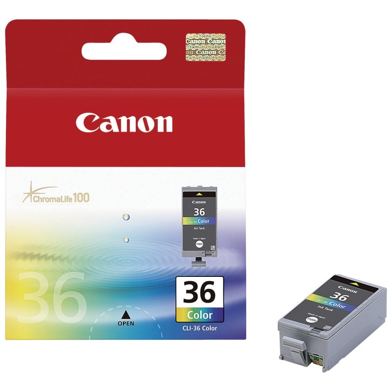 Canon CLI-36 Cartouche d'encre authentique 1511B001 - 3 couleurs