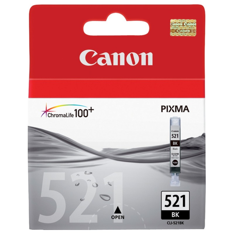 Canon CLI-521 Cartouche d'encre authentique 2933B001 - Noir