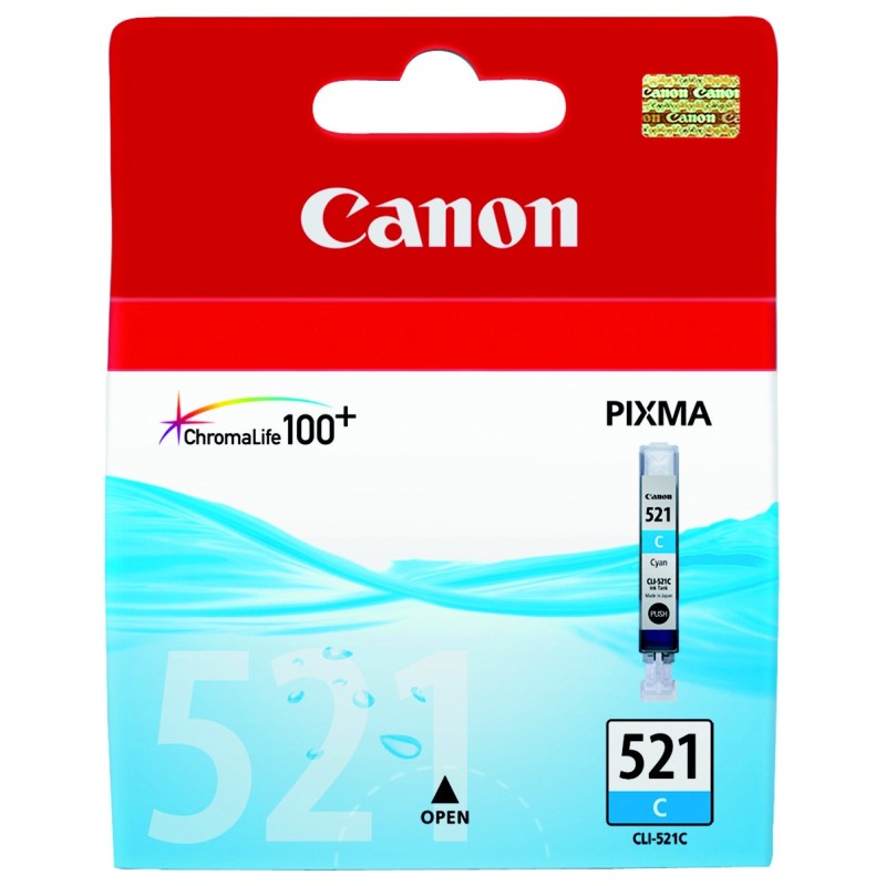 Canon CLI-521 Cartouche d'encre authentique 2934B001 - Cyan