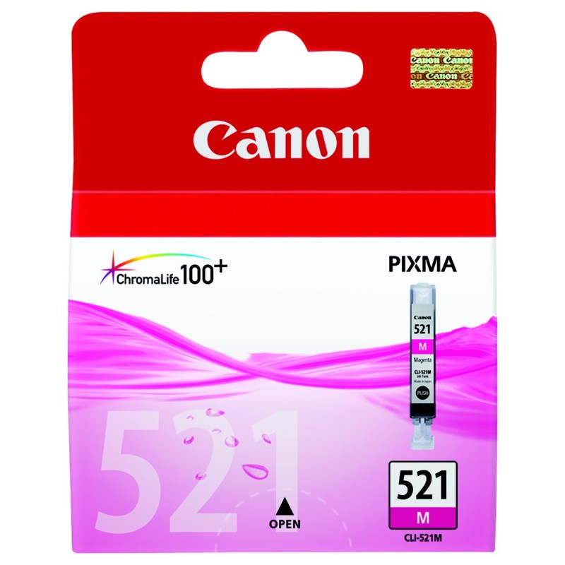 Canon CLI-521 Cartouche d'encre authentique 2935B001 - Magenta