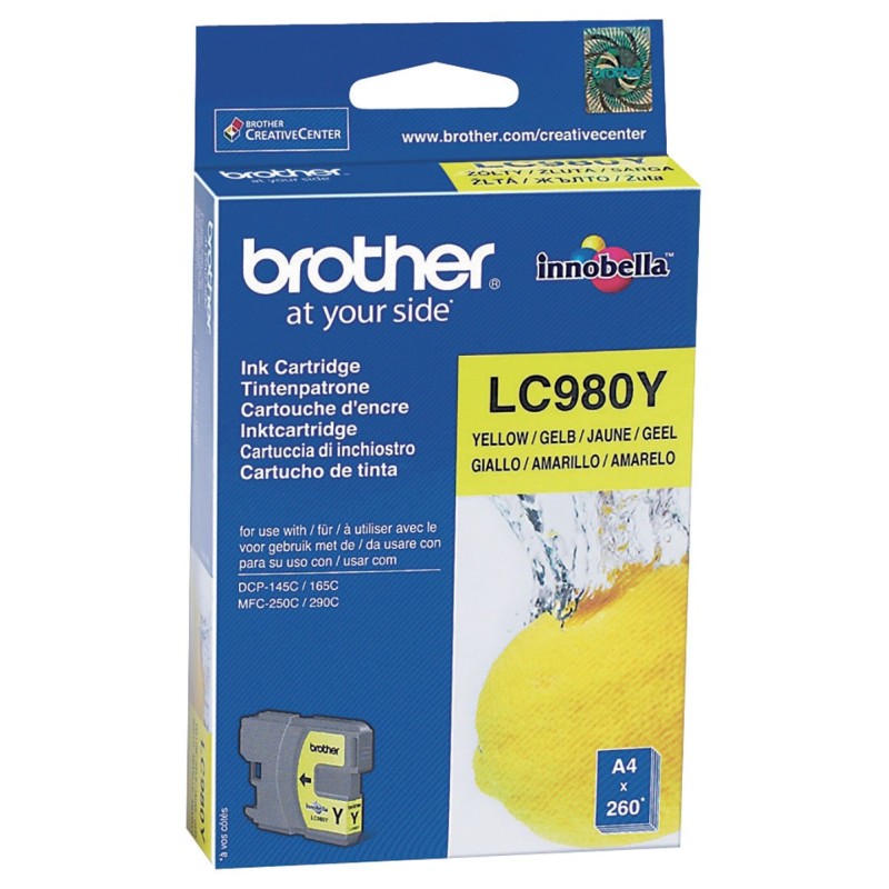 Brother LC980 Cartouche d'encre originale - Jaune