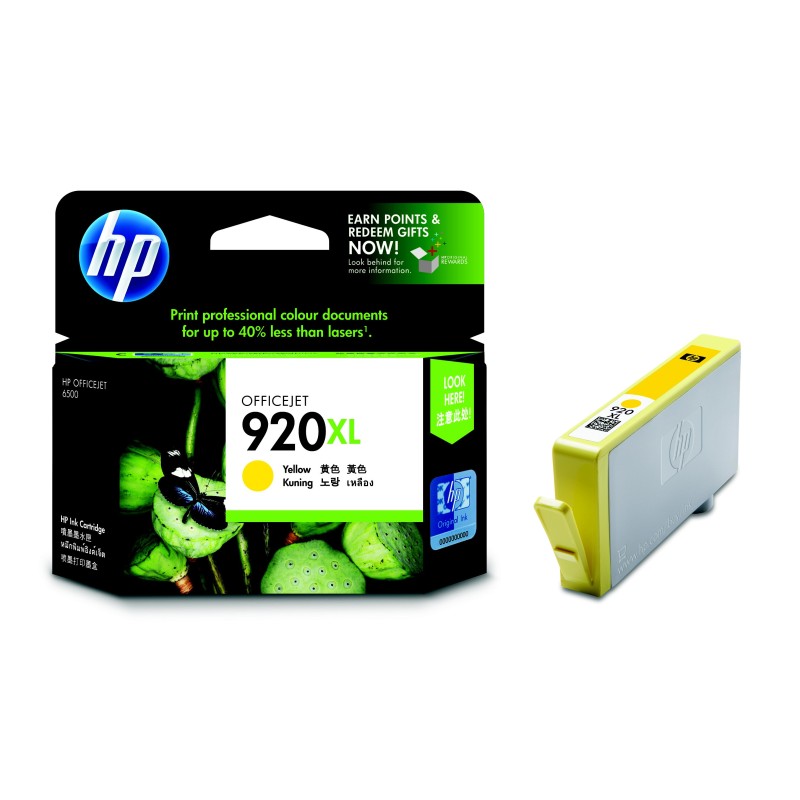 HP 920XL Cartouche d'encre authentique grande capacité CD974AE - Jaune