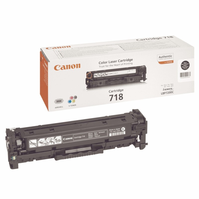 Canon 718BK Toner authentique 2662B002 - Noir