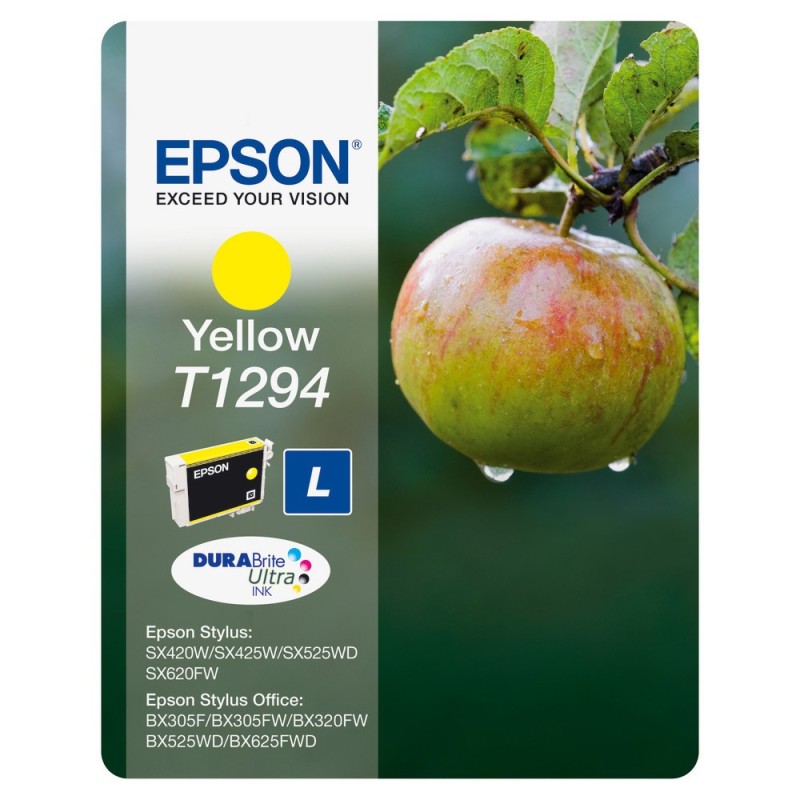 Epson T1294 "Pomme" Cartouche d'encre originale DURABrite Ultra C13T12944012 - Jaune