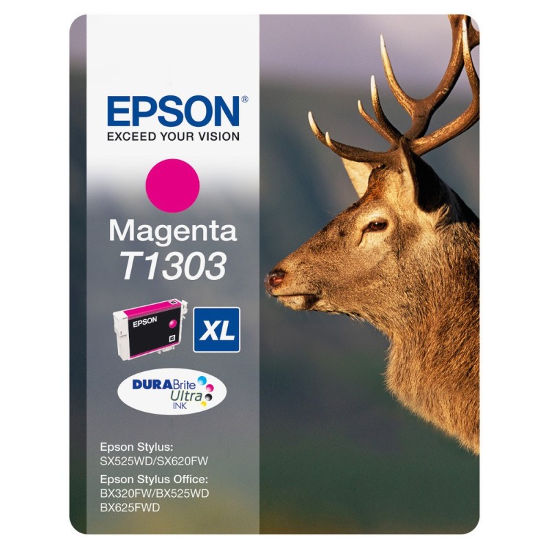 Epson T1303 "Cerf" Cartouche d'encre originale DURABrite Ultra C13T13034012 - Magenta