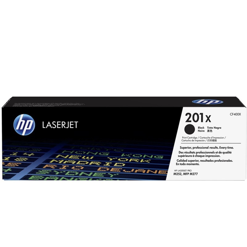 HP 201X Toner authentique grande capacité CF400X - Noir
