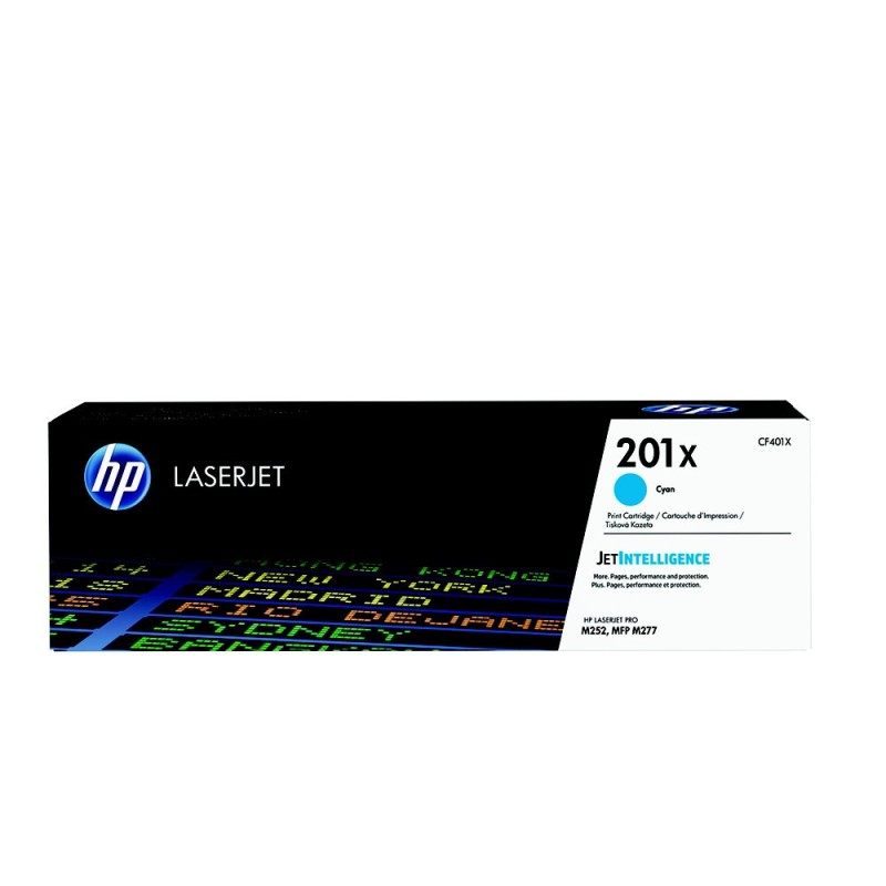 HP 201X Toner authentique grande capacité CF401X - Cyan