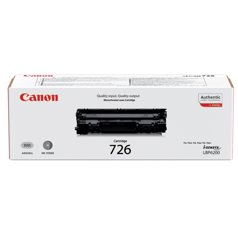 Canon 726 BK Toner authentique 3483B002 - Noir