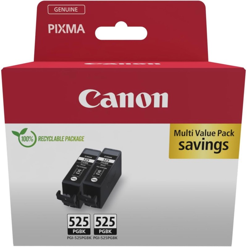 Canon PGI-525 Cartouche d'encre authentique 4529B017 - Pack de 2 Noir