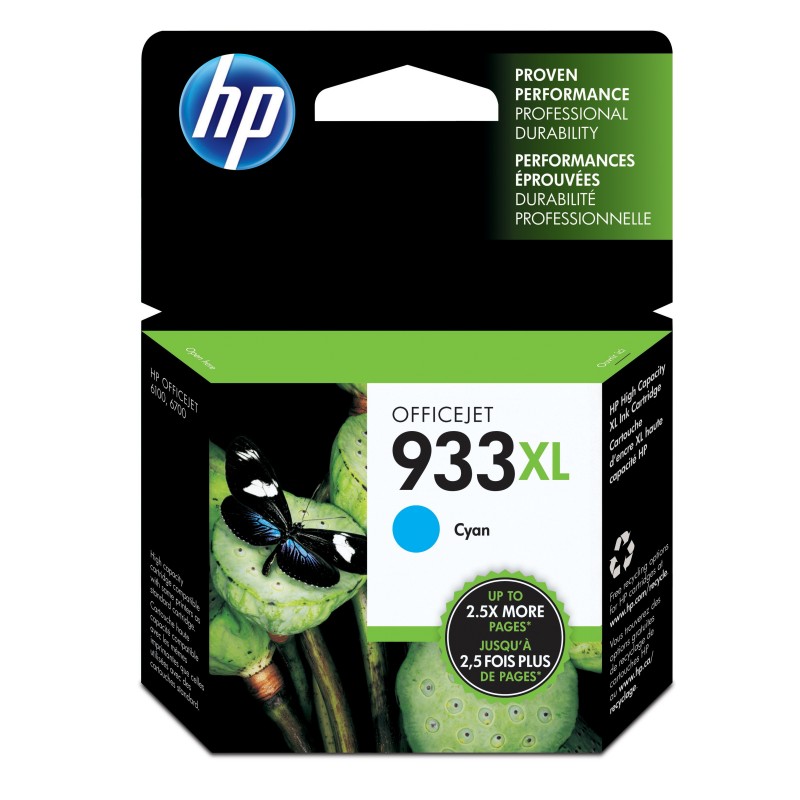 HP 933XL Cartouche d'encre authentique grande capacité CN054AE - Cyan