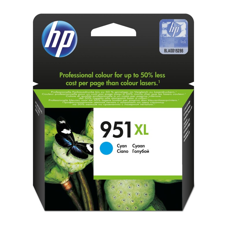 HP 951XL Cartouche d'encre authentique grande capacité CN046AE - Cyan